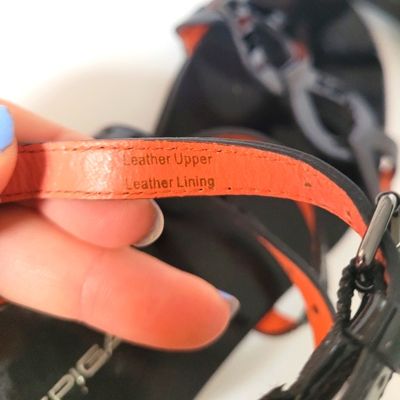 Via Spiga Patent Leather Flat Sandals Size 7 us - Picture 8 of 14